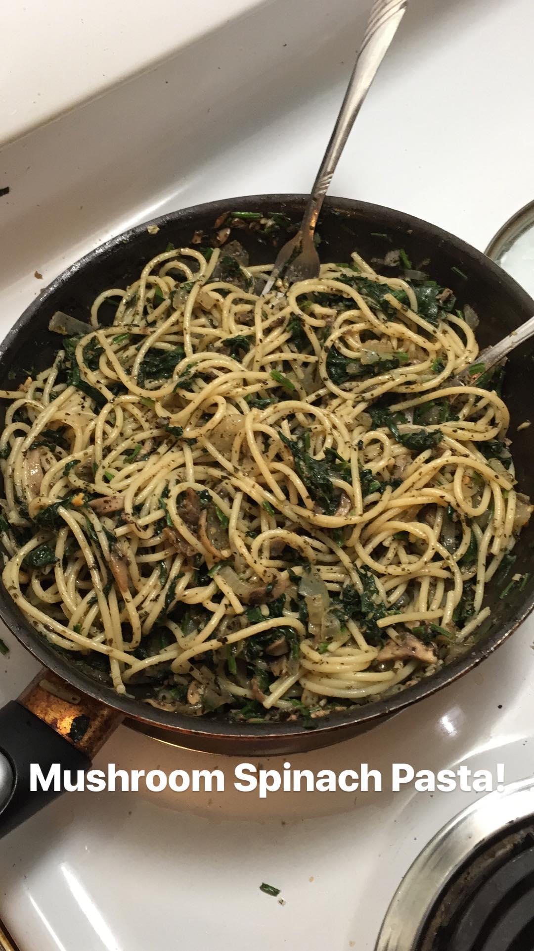 Mushroom Spinach Pasta